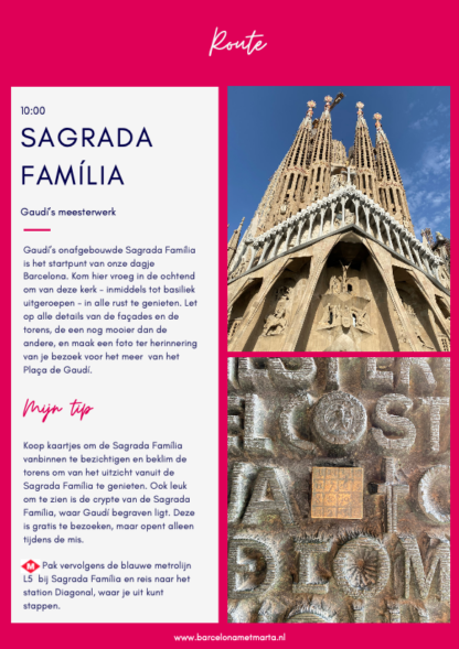Barcelona in een dag route Sagrada Familia